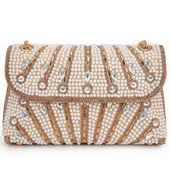 Bbtt.ful Handbags - New Rhinestone And Pearls Evening Handbags Shoulder Bags Crossbody :3